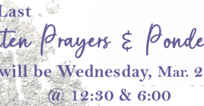 Lenten Prayers & Ponderings image