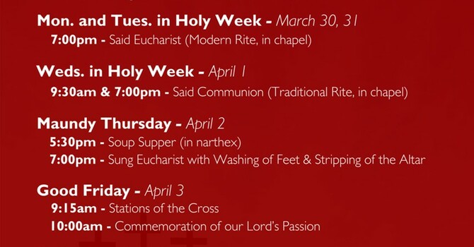 Holy Week & Easter at St. John's image