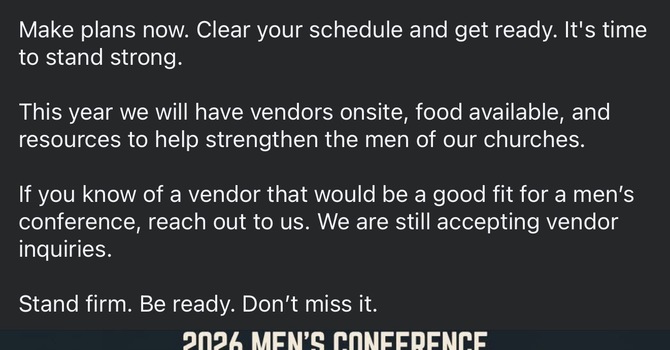 MDDC MEN'S CONFERENCE