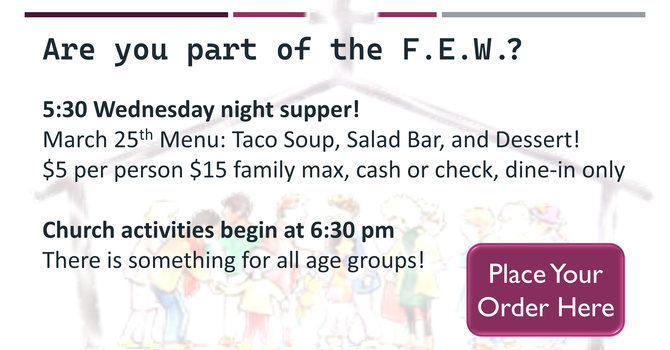 Wednesday Evening Supper