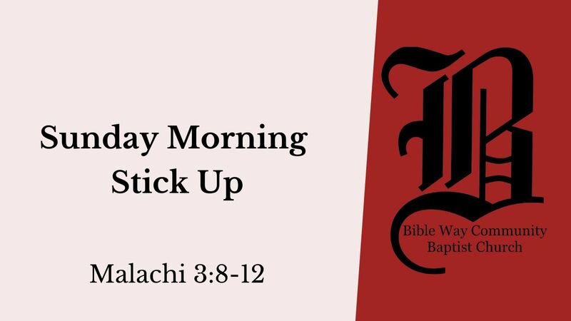 Sunday Morning Stick Up