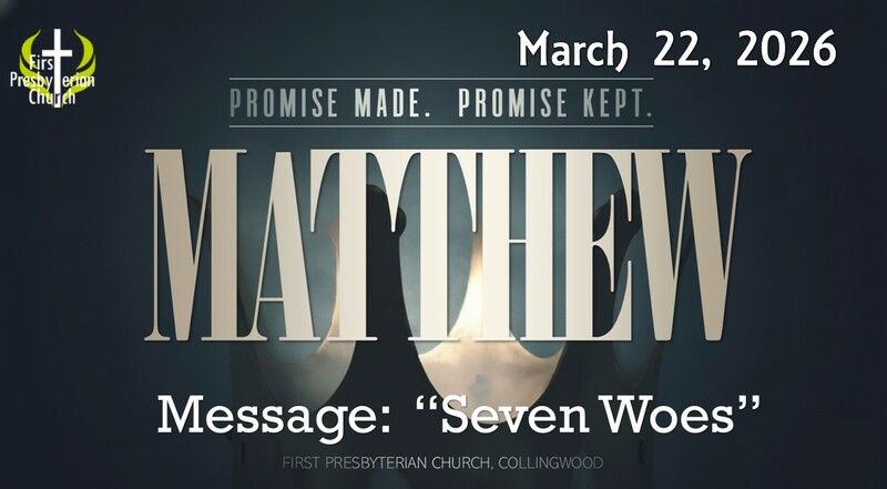 Sunday March 22 Message