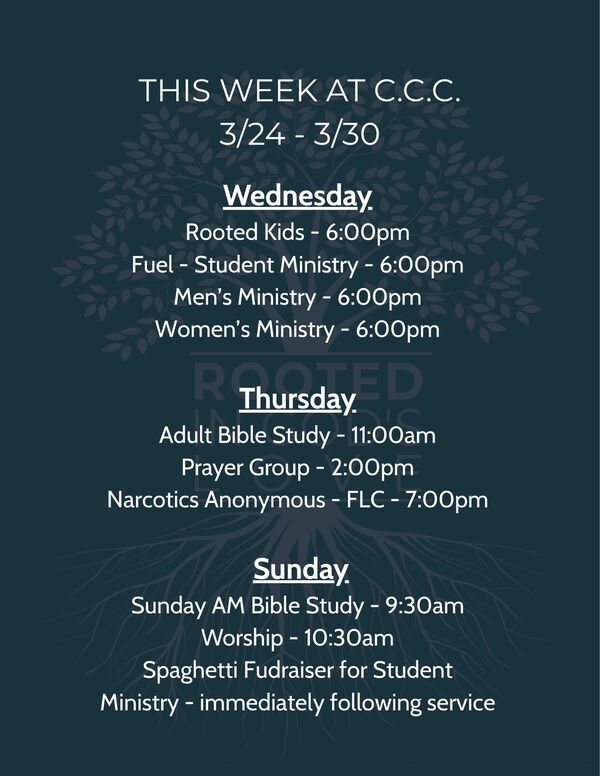 This Week's Schedule 