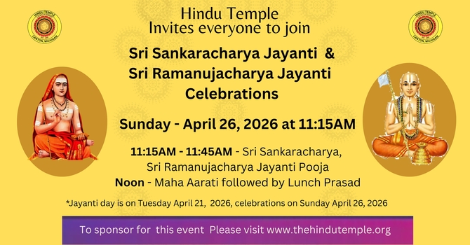 Adi Shankara - Ramanujacharya Jayanti Celebrations
