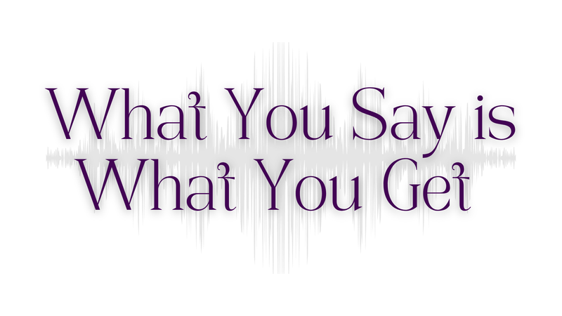 What You Say Is What You Get