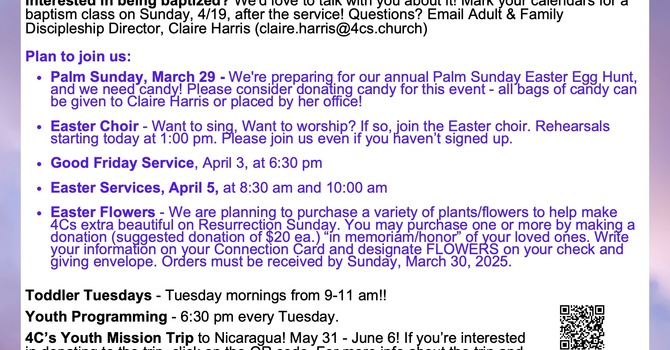 Weekly Bulletin 03/22/26 image