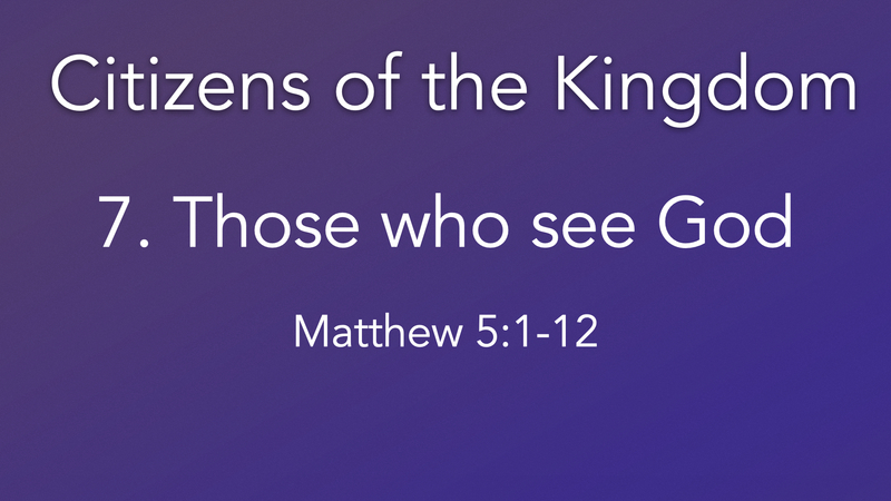 7. Those who see God