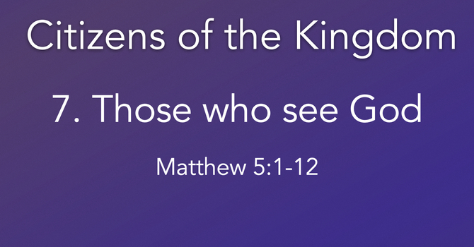 7. Those who see God
