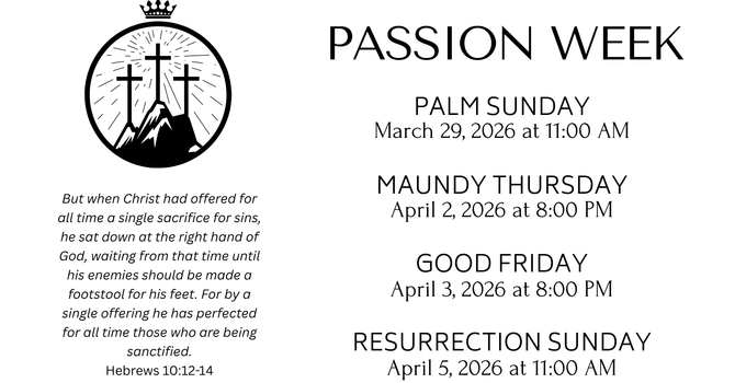 Passion Week Services