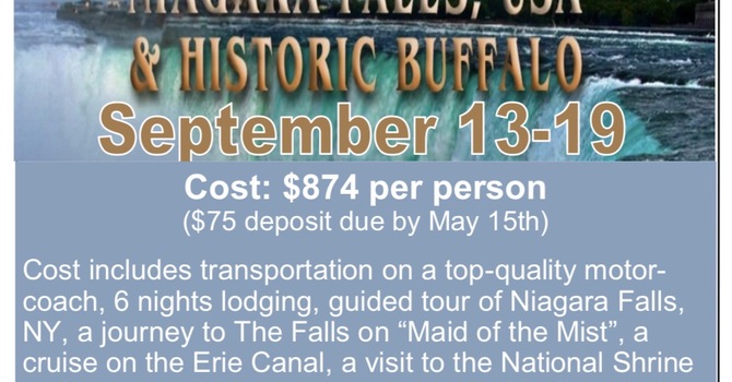 60 Plus Ministry - Trip to Niagara Falls  image