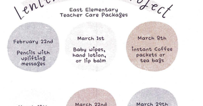 East Elementary School Teacher Care Packages image