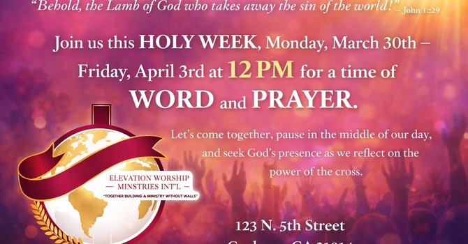 Holy Week: Word & Prayer at Noon”
