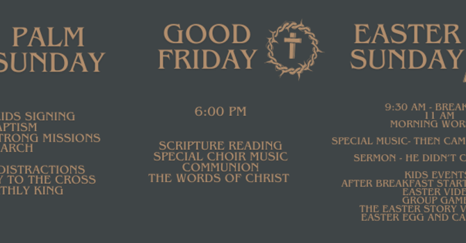 Easter Events- Click here for our Easter Schedule  image