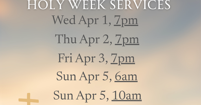 Holy Week Services