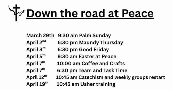 Down the road at Peace