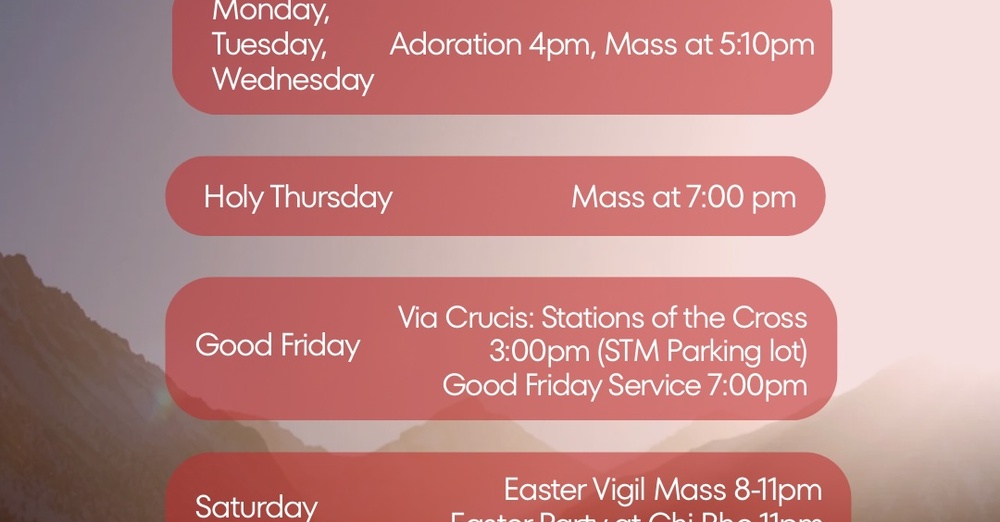 Holy Week & Triduum
