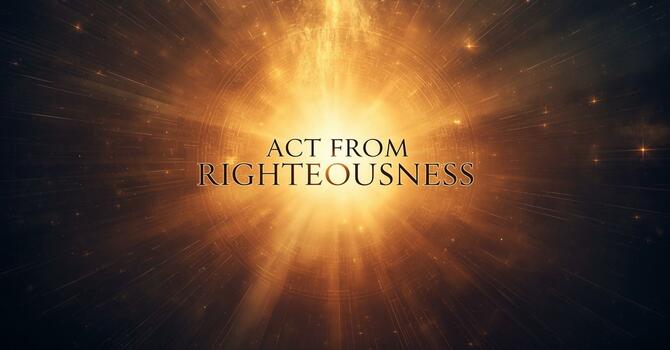 Act From Righteousness image