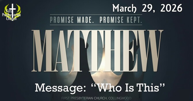 Sunday March 29 Message