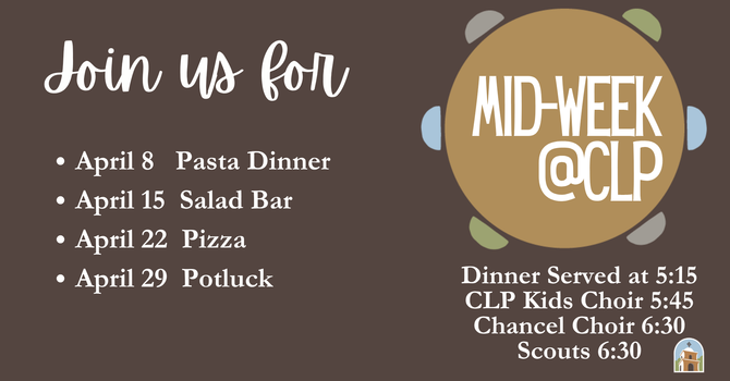 April Wednesday Dinners