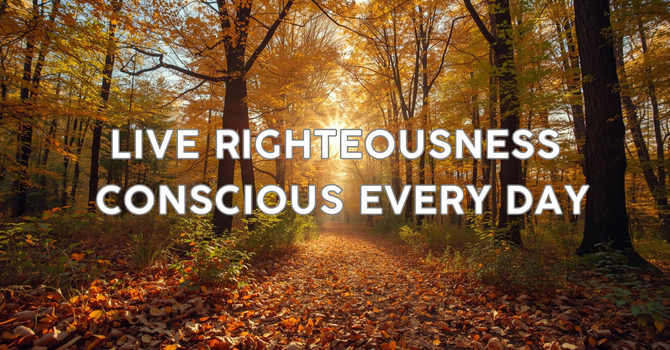 Live Righteousness Conscious Every Day image