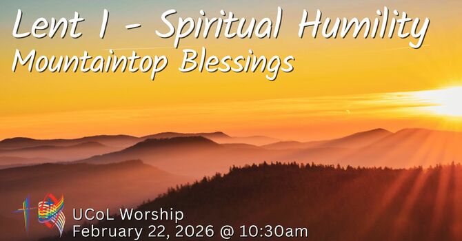 Lent 1 - Spiritual Humility