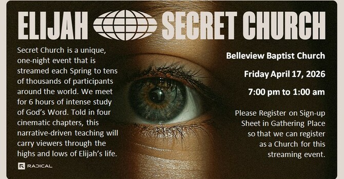 Elijah Secret Church Event