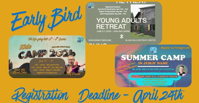 Early Bird Registration Deadline 