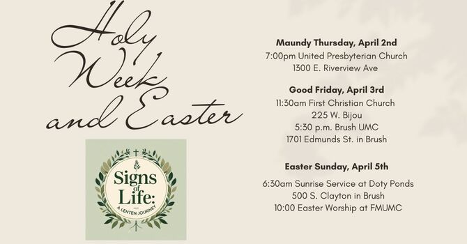 Holy Week Schedule image