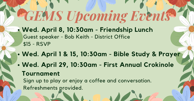 GEMS Upcoming Events image