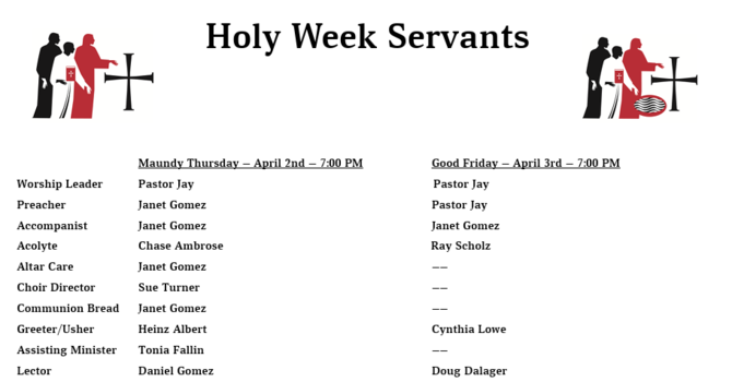 Servants - Holy Week 2026 image