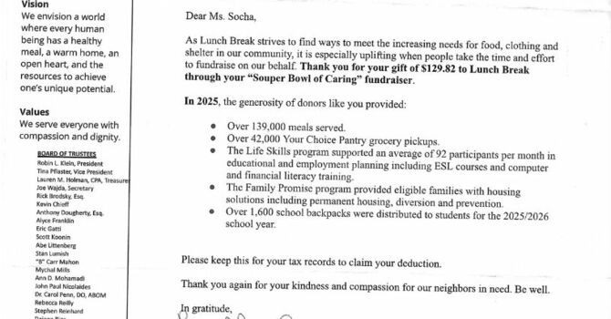 Lunch Break Thank You image