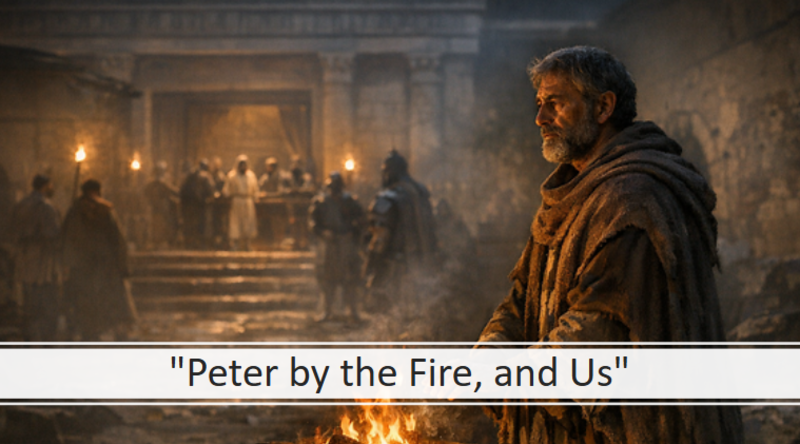 "Peter by the Fire and Us"