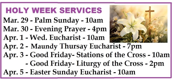 Easter/Holy Week Services