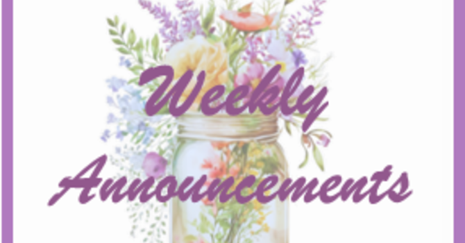 Weekly Announcements