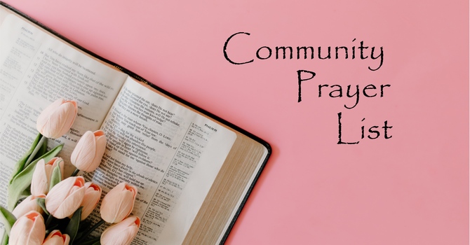 Our Parish Community Prayer List image