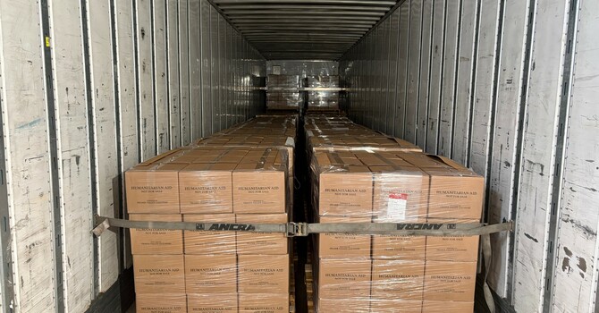 26 Pallets of Food Aid sent to the Caribbean this week!