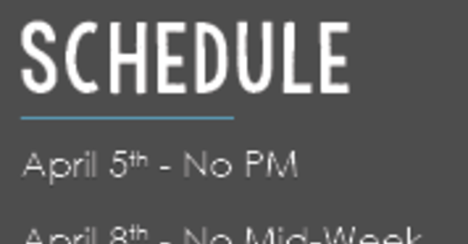 April Schedule 