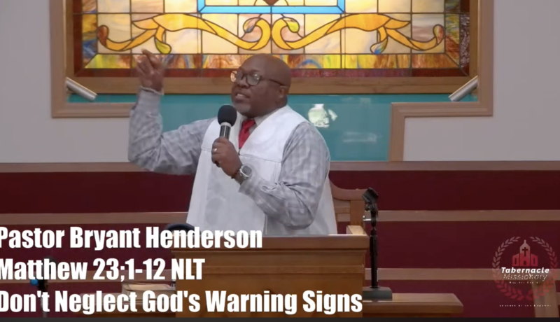 Don't Neglect GOD's Warning Signs ! 