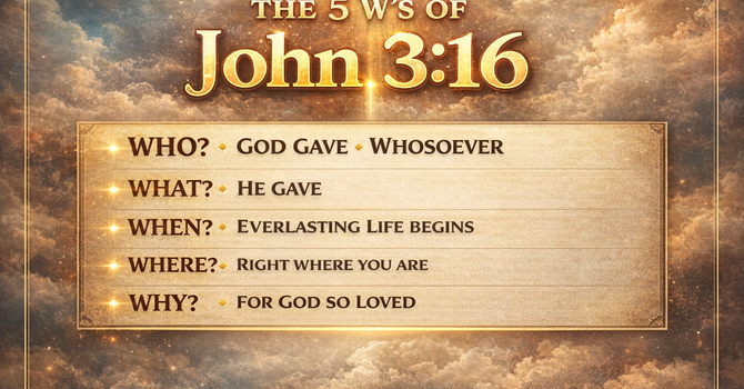 5 W's of John 3:16 image
