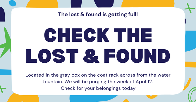 Lost & Found Clean Out!