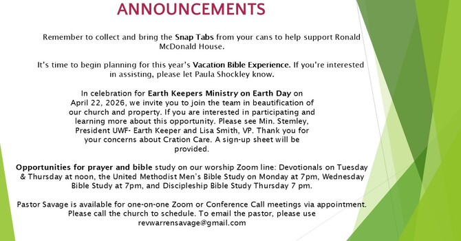 Weekly Announcements image