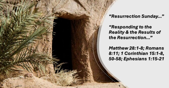 “Resurrection Sunday…Responding to the Reality & the Results of the Resurrection”