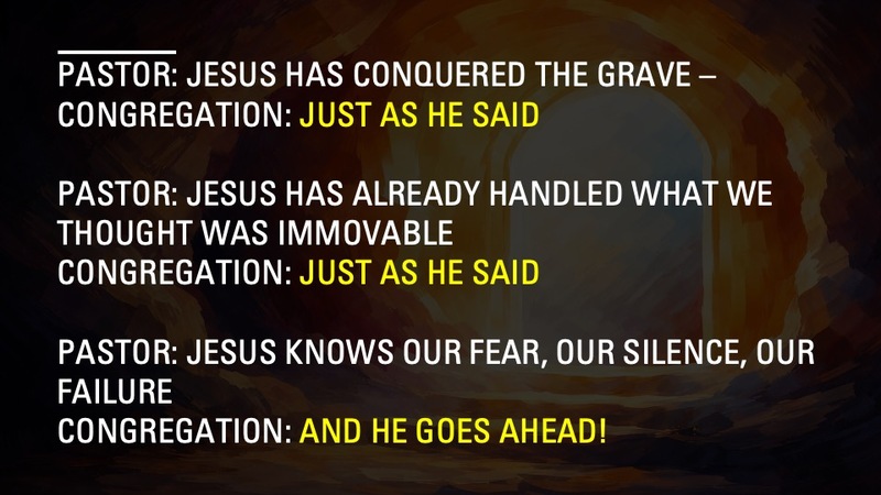 Jesus Conquers: Just As He Said