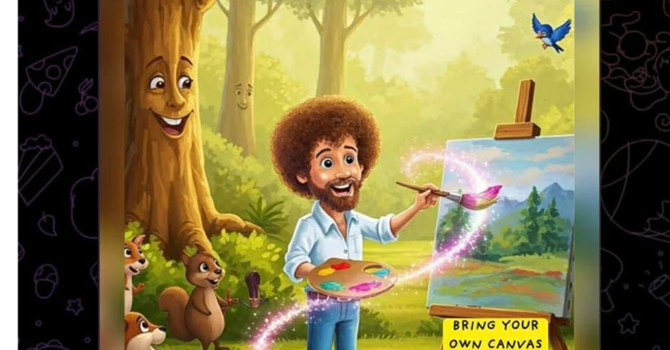 Young Adult Bob Ross Painting