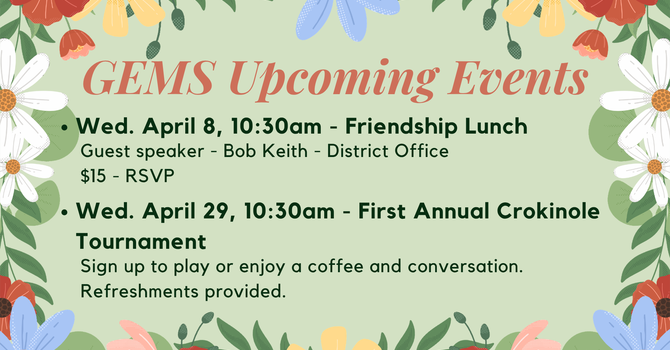 GEMS Upcoming Events image