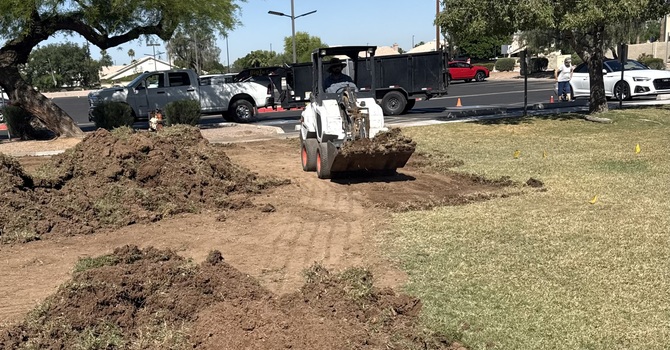 Phase 1 Landscaping: Ground Has Been Broken image