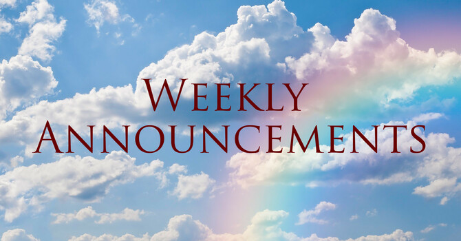 Weekly Announcements image