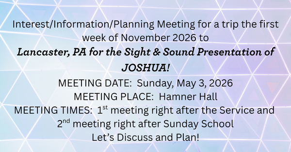 Lancaster PA Interest Meeting