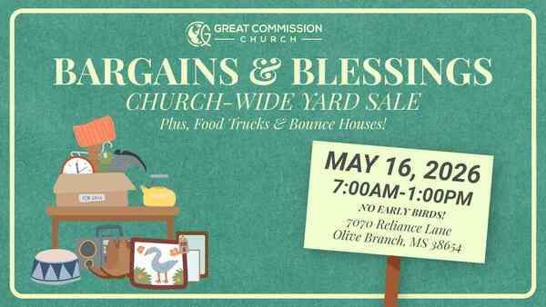 CHURCH WIDE YARD SALE