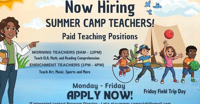 Hiring Summer Camp Teachers